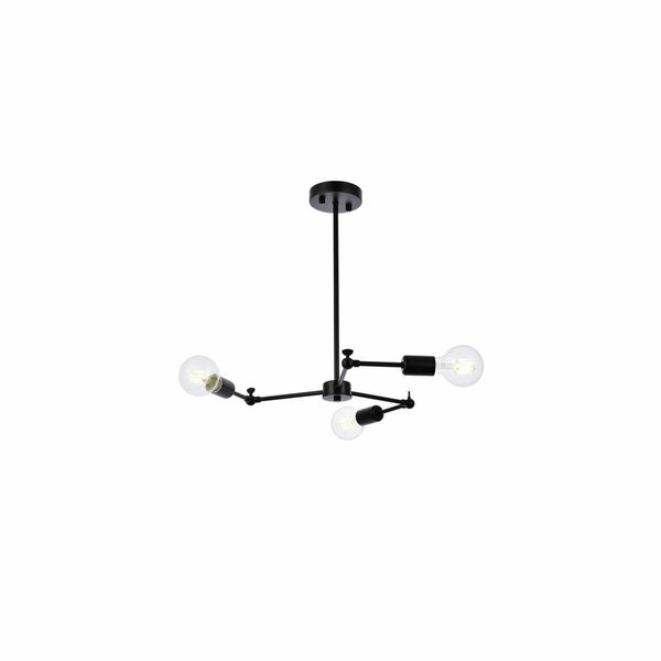 Cling Furlong 3 Lights Pendant Black CL2960198